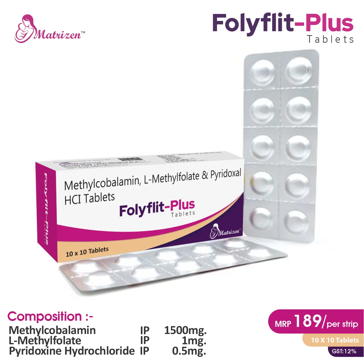 L-Methyl Folate + Methylcobalamin + Pyridoxal-5-phosphate at Best Price in PCD Pharma Franchise for and B Vitamin Complex.